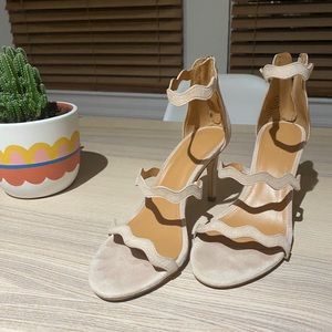 J Crew Nude Sandal Heels (barely worn!)